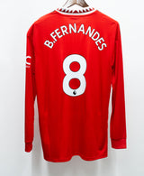 Manchester United 2022-23 B. Fernandes Long Sleeve Home Kit W/ Tags (L)