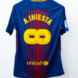Barcelona 2017-18 Iniesta Special Home Kit (M)