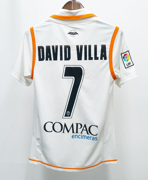 Valencia 2007-08 David Villa Home Kit (S)