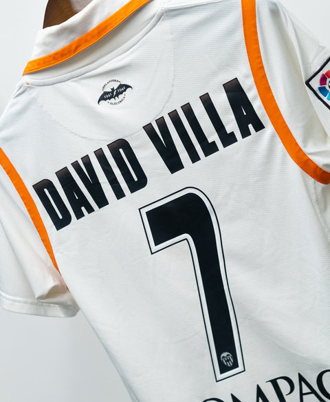 Valencia 2007-08 David Villa Home Kit (S)