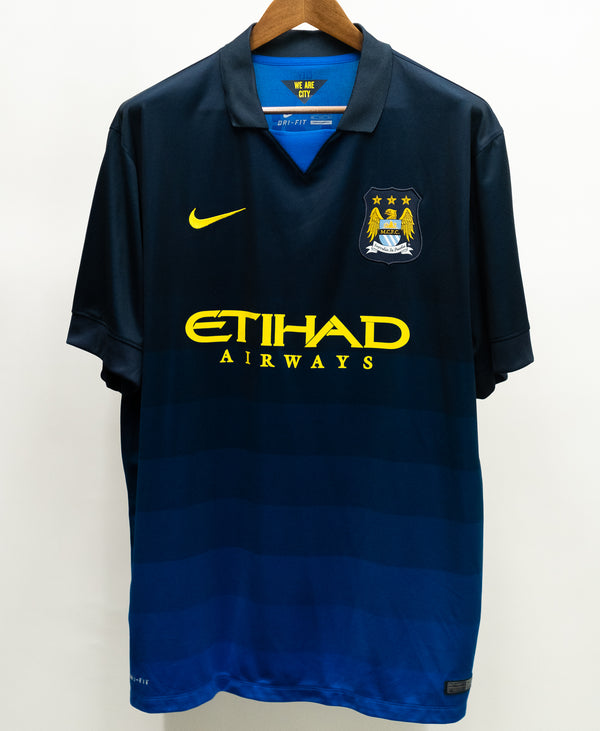 Manchester City 2014-15 Kun Aguero Away Kit (2XL)