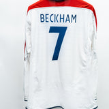England 2004 Beckham Long Sleeve Home Kit (XL)