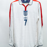 England 2004 Beckham Long Sleeve Home Kit (XL)
