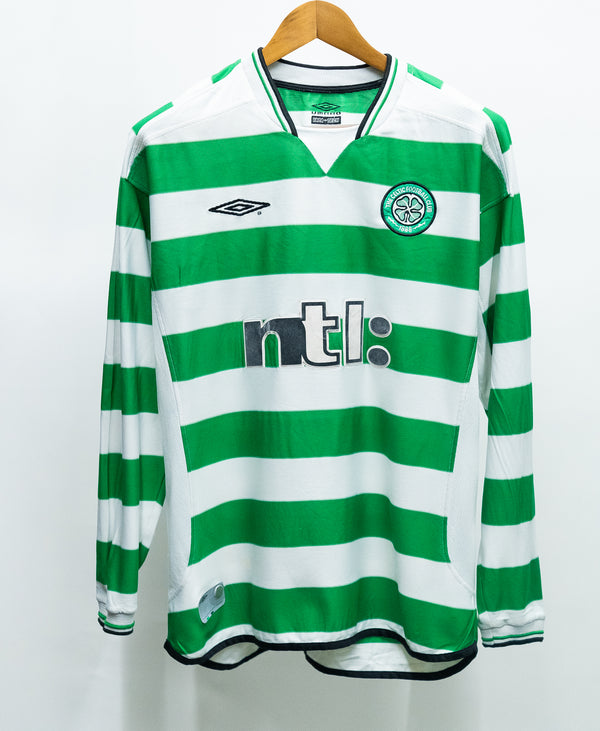 Celtic 2001-03 Larsson Long Sleeve Home Kit (L)