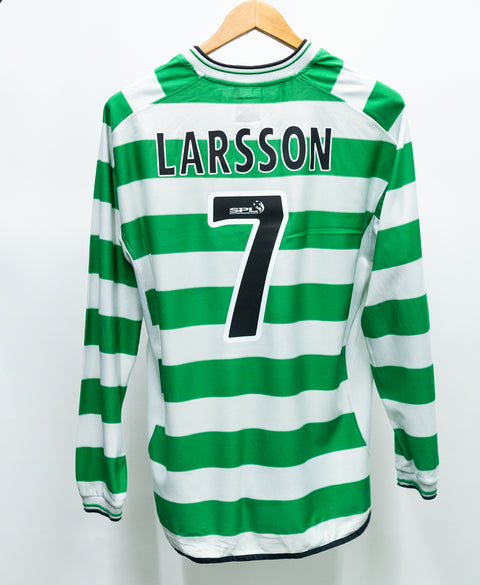 Celtic 2001-03 Larsson Long Sleeve Home Kit (L)