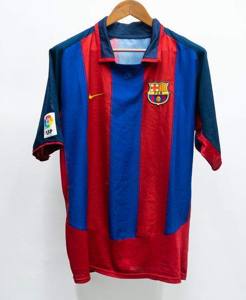 Barcelona 2003-04 Ronaldinho Home Kit (XL)