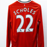 Manchester United 2011-12 Scholes Long Sleeve Home Kit (M)