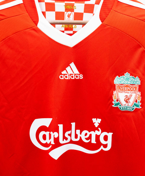 Liverpool 2008-09 Riera Long Sleeve Home Kit (L)