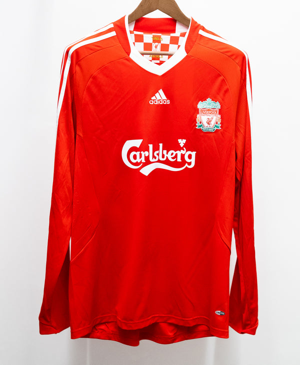 Liverpool 2008-09 Riera Long Sleeve Home Kit (L)