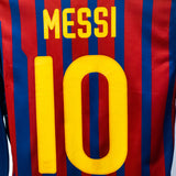 Barcelona 2011-12 Messi Long Sleeve Player Issued Home Kit (L)