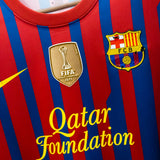 Barcelona 2011-12 Messi Long Sleeve Player Issued Home Kit (L)