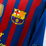 Barcelona 2011-12 Messi Long Sleeve Player Issued Home Kit (L)