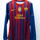 Barcelona 2011-12 Messi Long Sleeve Player Issued Home Kit (L)
