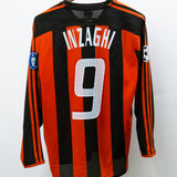 AC Milan 2003-04 Inzaghi Long Sleeve Home Kit (S)