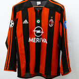 AC Milan 2003-04 Inzaghi Long Sleeve Home Kit (S)