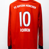 Bayern Munich 2018-19 Robben Long Sleeve Home Kit (XL)