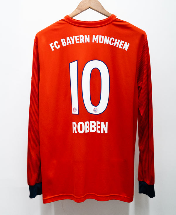 Bayern Munich 2018-19 Robben Long Sleeve Home Kit (XL)