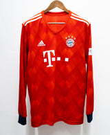 Bayern Munich 2018-19 Robben Long Sleeve Home Kit (XL)