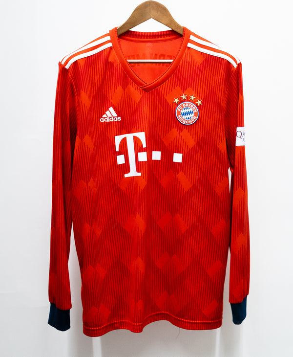 Bayern Munich 2018-19 Robben Long Sleeve Home Kit (XL)