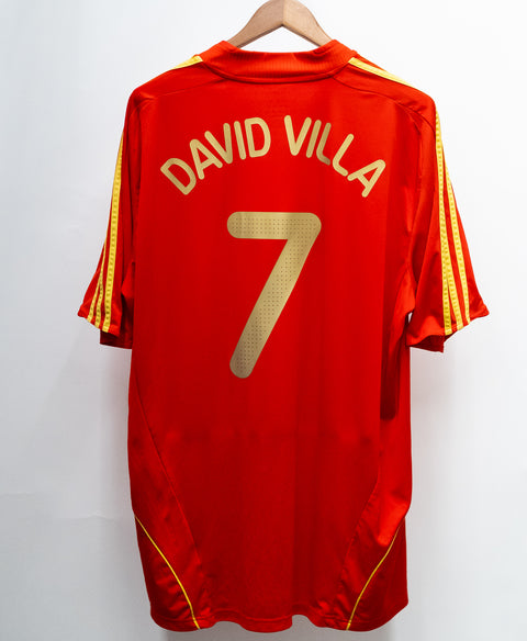 Spain 2008 David Villa Home Kit (2XL)