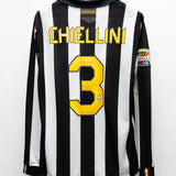 Juventus 2011-12 Chiellini Long Sleeve Home Kit (L)