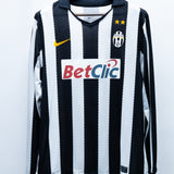 Juventus 2011-12 Chiellini Long Sleeve Home Kit (L)