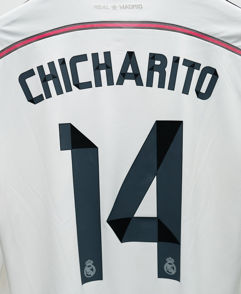 Real Madrid 2014-15 Chicharito Long Sleeve Home Kit (M)