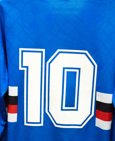 Sampdoria 1994-95 Long Sleeve Mancini Home Kit (XL)