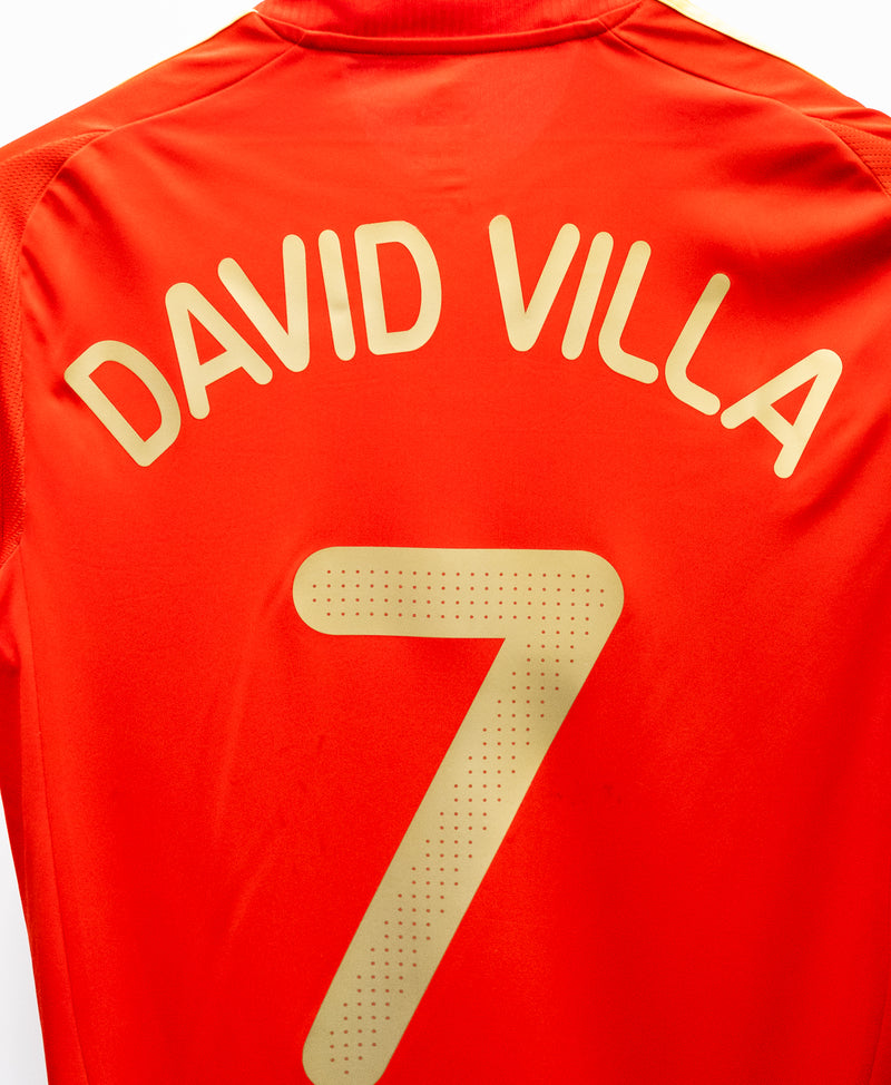 Spain 2008 David Villa Home Kit (S)