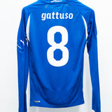 Italy 2010 Gattuso Player Issue Long Sleeve Home Kit (L)