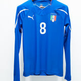 Italy 2010 Gattuso Player Issue Long Sleeve Home Kit (L)