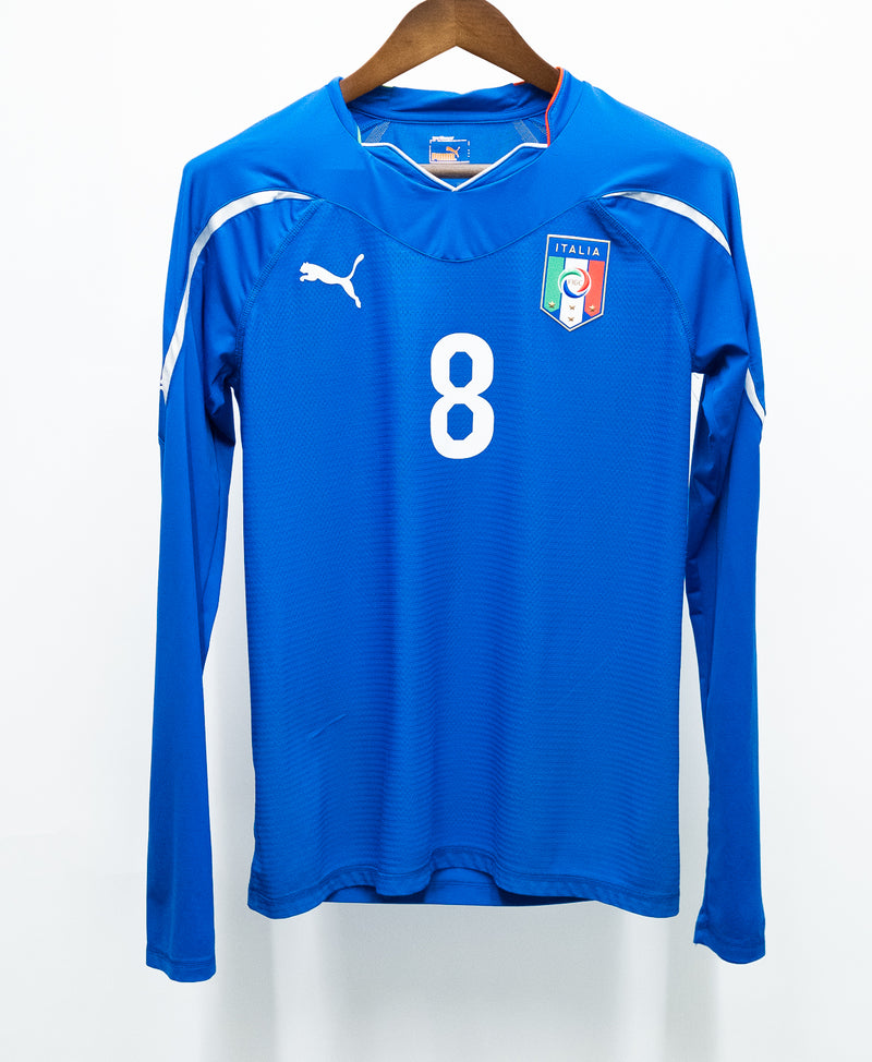 Italy 2010 Gattuso Player Issue Long Sleeve Home Kit (L)