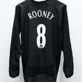 Manchester United 2003-05 Long Sleeve Rooney Away Kit (L)