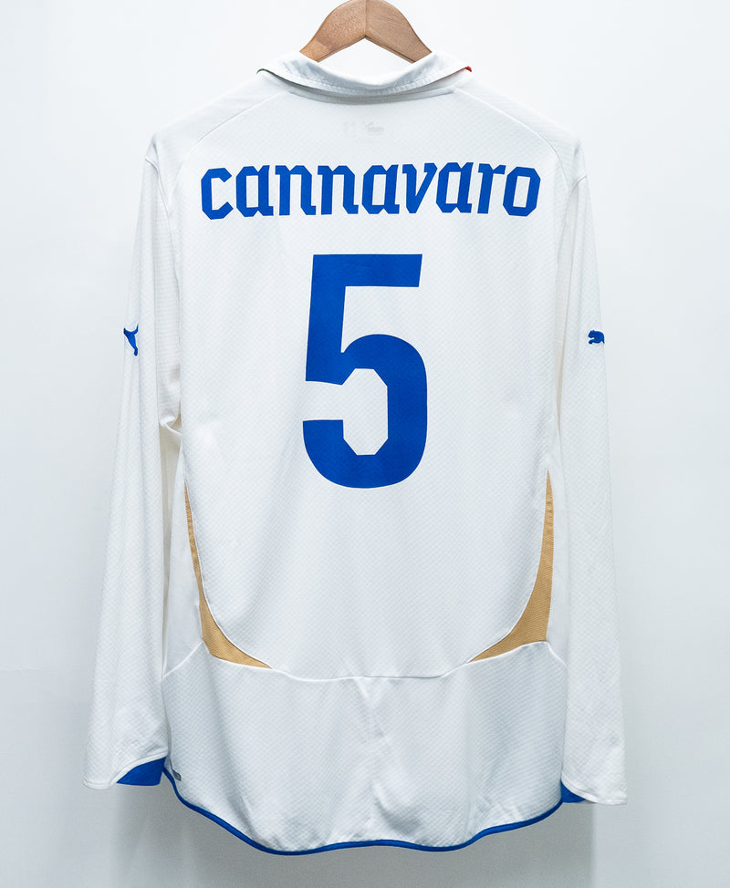 Italy 2010 Cannavaro Long Sleeve Away Kit (2XL)