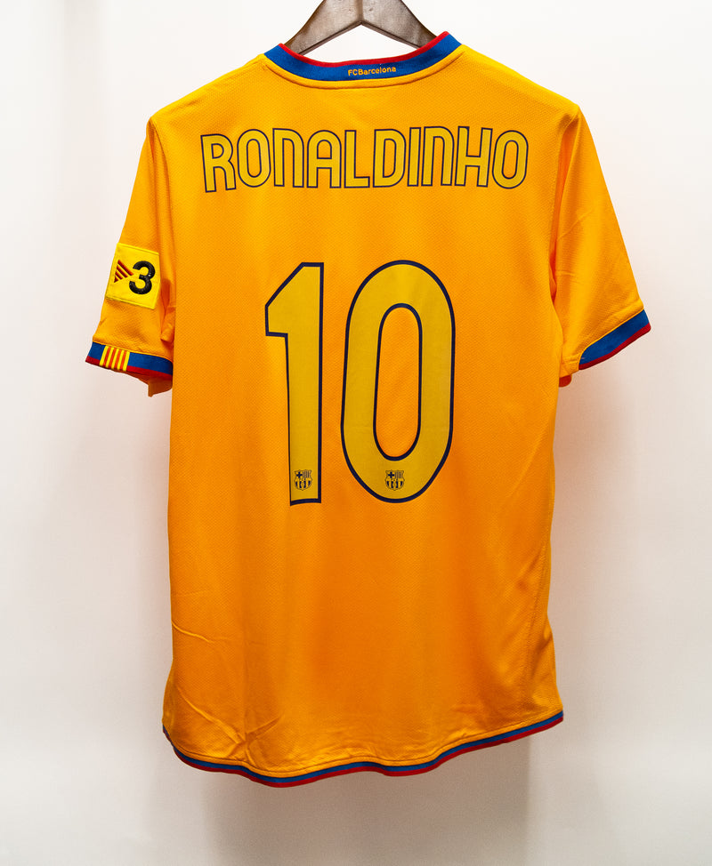 Barcelona 2007-08 Ronaldinho Third Kit (L)