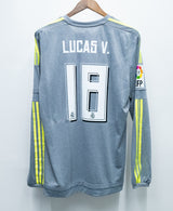 Real Madrid 2015-16 Lucas V. Long Sleeve Player Issue Away Kit (L)