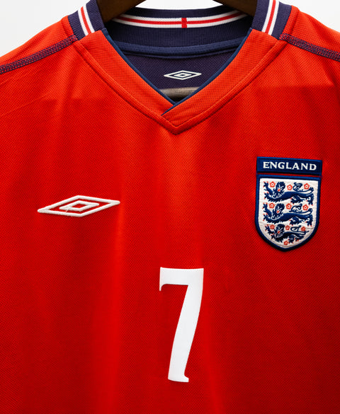 England 2002 Beckham Long Sleeve Away Kit (L)