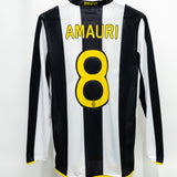 Juventus 2008-09 Amauri Long Sleeve Home Kit (M)