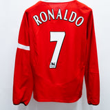 Manchester United 2004-06 Ronaldo Long Sleeve Home Kit (M)