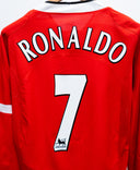 Manchester United 2004-06 Ronaldo Long Sleeve Home Kit (M)