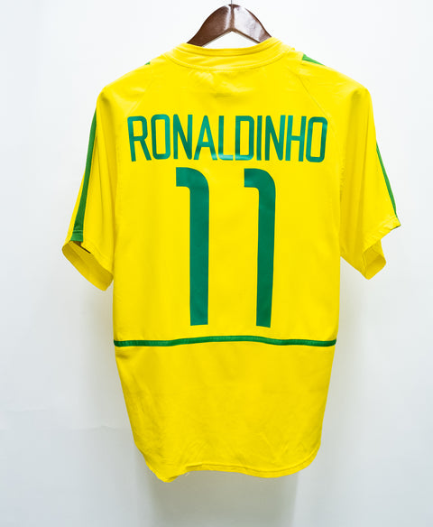 Brazil 2002 Ronaldinho Home Kit (M)