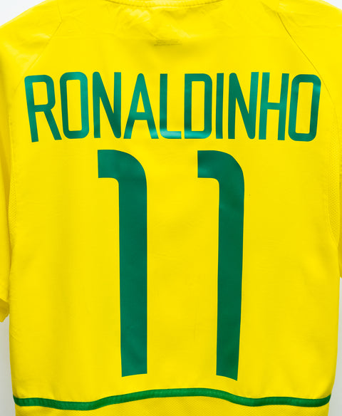 Brazil 2002 Ronaldinho Home Kit (M)