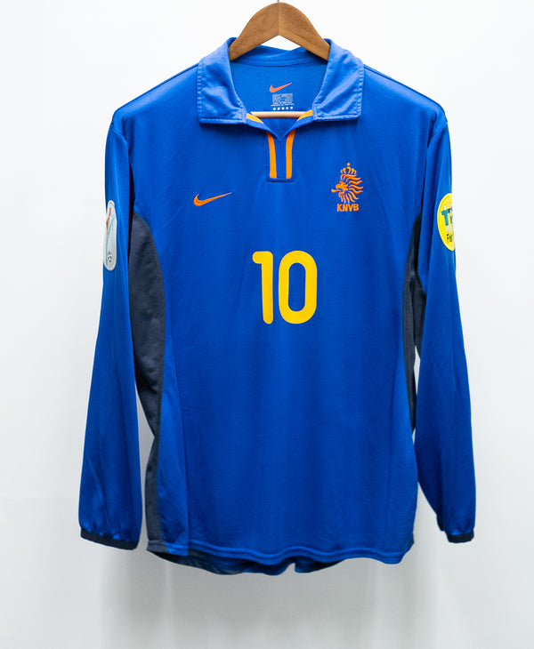 Netherlands 2000 Bergkamp Long Sleeve Away Kit (M)