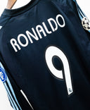 Real Madrid 2003-04 Ronaldo Long Sleeve Away Kit (M)