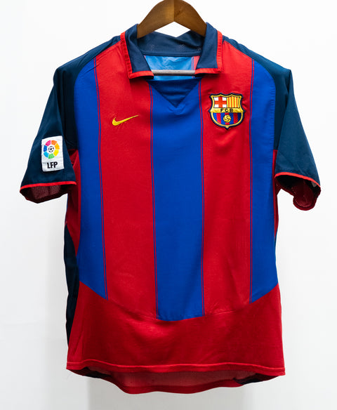 Barcelona 2003-04 Ronaldinho Home Kit (S)