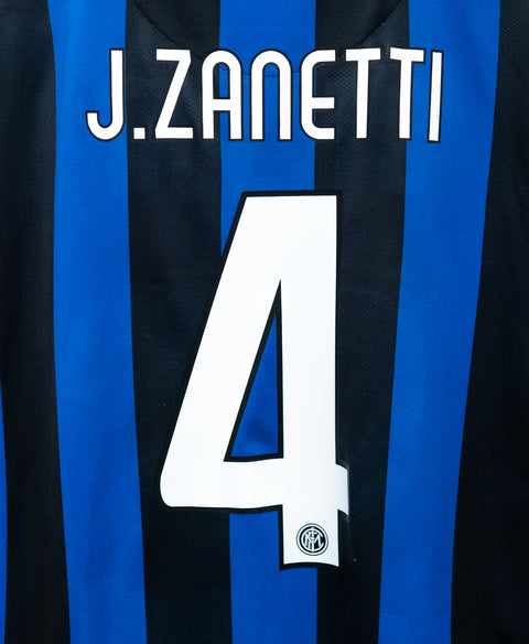 Inter Milan 2009-10 J. Zanetti Home Kit (2XL)