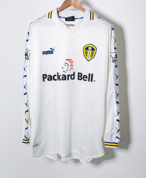 Leeds United 1998-00 Hasselbaink Long Sleeve Home Kit (XL)