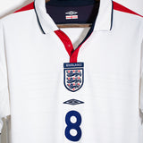 England 2004 Scholes Home Kit (L)
