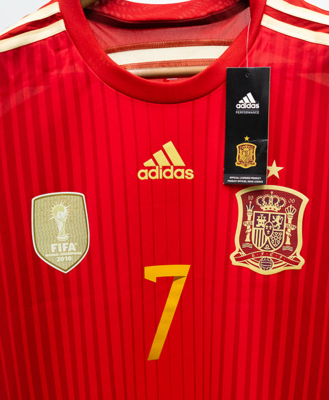 Spain 2014 David Villa Player Issue Home Kit w/ Tags (L)