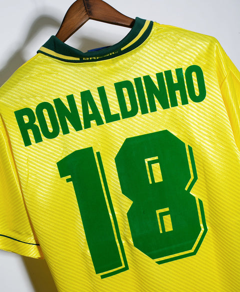 Brazil 1996 Ronaldinho Home Kit (L)